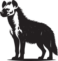 Hyena Silhouette isolated on white background Minimalist hyena vector shape icon