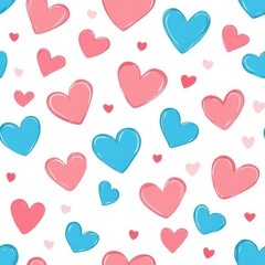 Discover a unique blend of minimalism and love in this stock pattern, featuring soft colors and heart motifs for a fresh vibe.