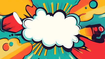 Dive into a vibrant pop art background filled with saturated hues and dynamic bursts that celebrate popular cultures energy.