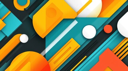 Eyecatching abstract background featuring vibrant gradient colors and geometric lines that captivate the viewers attention.