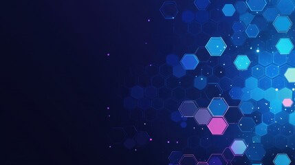 Modern abstract design showcasing geometric shapes in a vibrant blue hue, perfect for tech and medical themes.