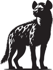 Hyena Silhouette isolated on white background Minimalist hyena vector shape icon