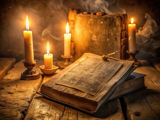 Ancient Latin script etched into a worn, stone tablet, surrounded by dusty tomes and flickering candles, evoking a sense of classical knowledge and forgotten wisdom.