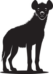 Hyena Silhouette isolated on white background Minimalist hyena vector shape icon