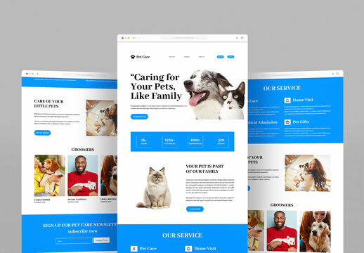 Pet Care Landing Page