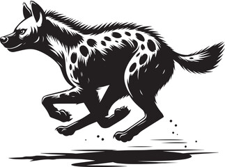 Hyena Silhouette isolated on white background Minimalist hyena vector shape icon