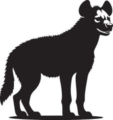 Hyena Silhouette isolated on white background Minimalist hyena vector shape icon