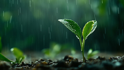 plant growing in the soil