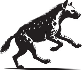 Hyena Silhouette isolated on white background Minimalist hyena vector shape icon