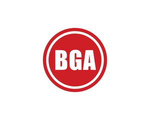 BGA logo design vector template. BGA logo design.
