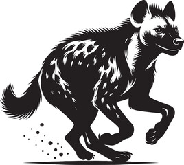 Hyena Silhouette isolated on white background Minimalist hyena vector shape icon