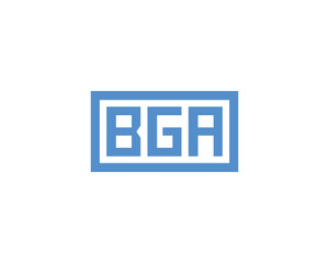 BGA logo design vector template. BGA logo design.
