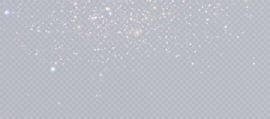 Abstract bokeh lights isolated on transparent background for Christmas and New Year illustrations. Vector	
