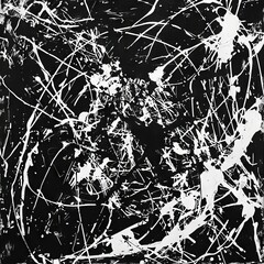 Naklejka premium Dynamic Abstract Expressionist Painting with Bold Splashes and Drips