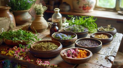 Describe the influence of nature on traditional medicine. How have natural remedies