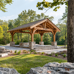 natural oak pavilion
