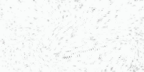 Abstract halftone wave dotted background. Futuristic twisted grunge pattern, dot, circles