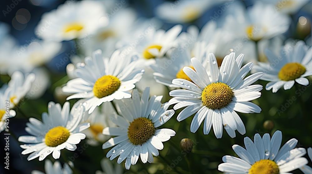 Sticker field of daisies  