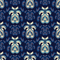 Ethnic abstract ikat art. Aztec ornament print. geometric ethnic pattern seamless color oriental. Design for background ,curtain, carpet, wallpaper, clothing, wrapping, Batik.