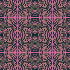 Ikat seamless pattern, geometric design, motif ethnic handmade, Ikat ethnic tribal, boho colors seamless wallpaper. Ethnic Ikat abstract background art, greeting cards, printing products.