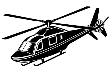 helicopter in flight  vector illustration 