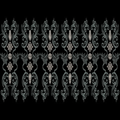 Ikat seamless pattern, geometric design, motif ethnic handmade, Ikat ethnic tribal, boho colors seamless wallpaper. Ethnic Ikat abstract background art, greeting cards, printing products.