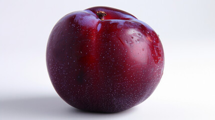 Obraz premium A whole plum isolated a white background