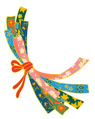 Bundle Kuto drawn with traditional Japan patterns