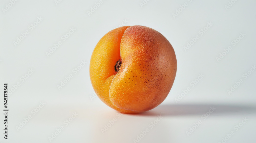 Sticker a whole apricot isolated a white background