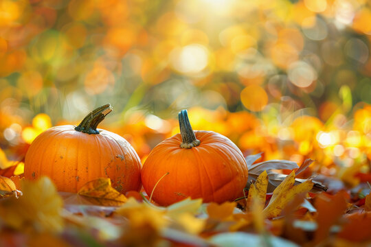 Beautiful greeting card with bright holiday composition for happy joy celebrate Thanksgiving