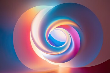 Vibrant Luminous Abstract Artwork with Dynamic Color Transitions