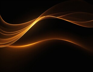 Light background with soft waves on black background. Premium design for wallpaper, banner, poster. Ai generated images