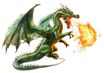 PNG Green dragon reptile animal lizard. © Rawpixel.com