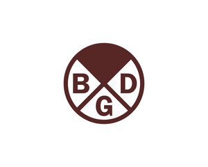 BGD logo design vector template. BGD