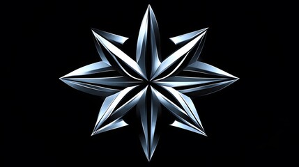 Obraz premium Abstract Silver Star Shape.