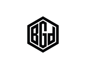 BGD logo design vector template. BGD