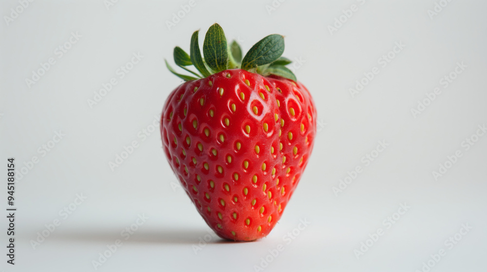 Sticker A whole strawberry isolated a white background