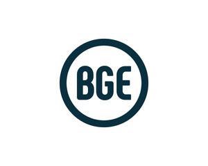 BGE logo design vector template. BGE