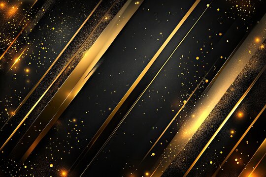 Black and gold geometric background. Perfect for luxury, elegance, and special event designs.
