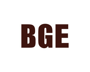 BGE logo design vector template. BGE