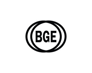 BGE logo design vector template. BGE