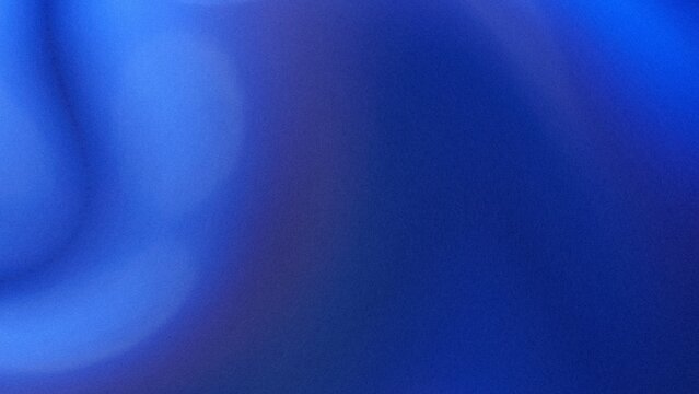 Abstract background Flat style. Freeform blue gradient color background with defocused blur grainy noise effects. Light and dark blue colors copy space 