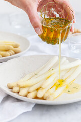 Asparagus with beurre noisette
