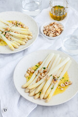 Asparagus with beurre noisette