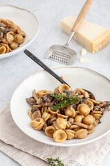 Orecchiette with mushrooms