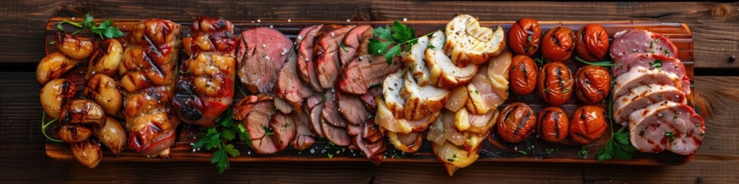Variety of Roasted Meats Featuring Gnummareddi, Torcinelli, and Bombette - Traditional Culinary Specialties