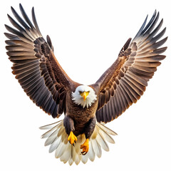 Fototapeta premium a stunning birds eye view of a bald eagle captured