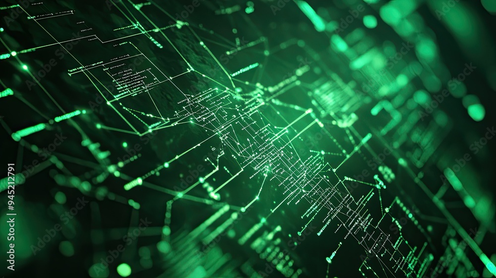Poster a digital interface showing a network map, symbolizing advanced communication systems.