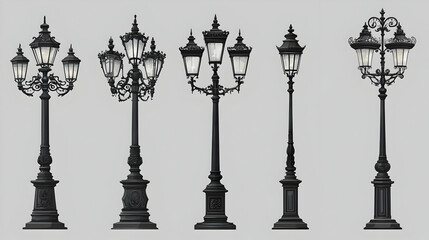 Antique Street Lamps Ornamental Street Lighting Vintage Lamp Posts
