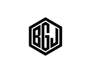 BGJ logo design vector template. BGJ